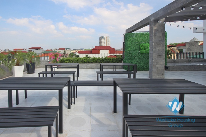 A modern balcony studio for rent on Lac Long Quan, Tay Ho